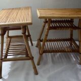 Rattan bedside tables from the 60s / 70s