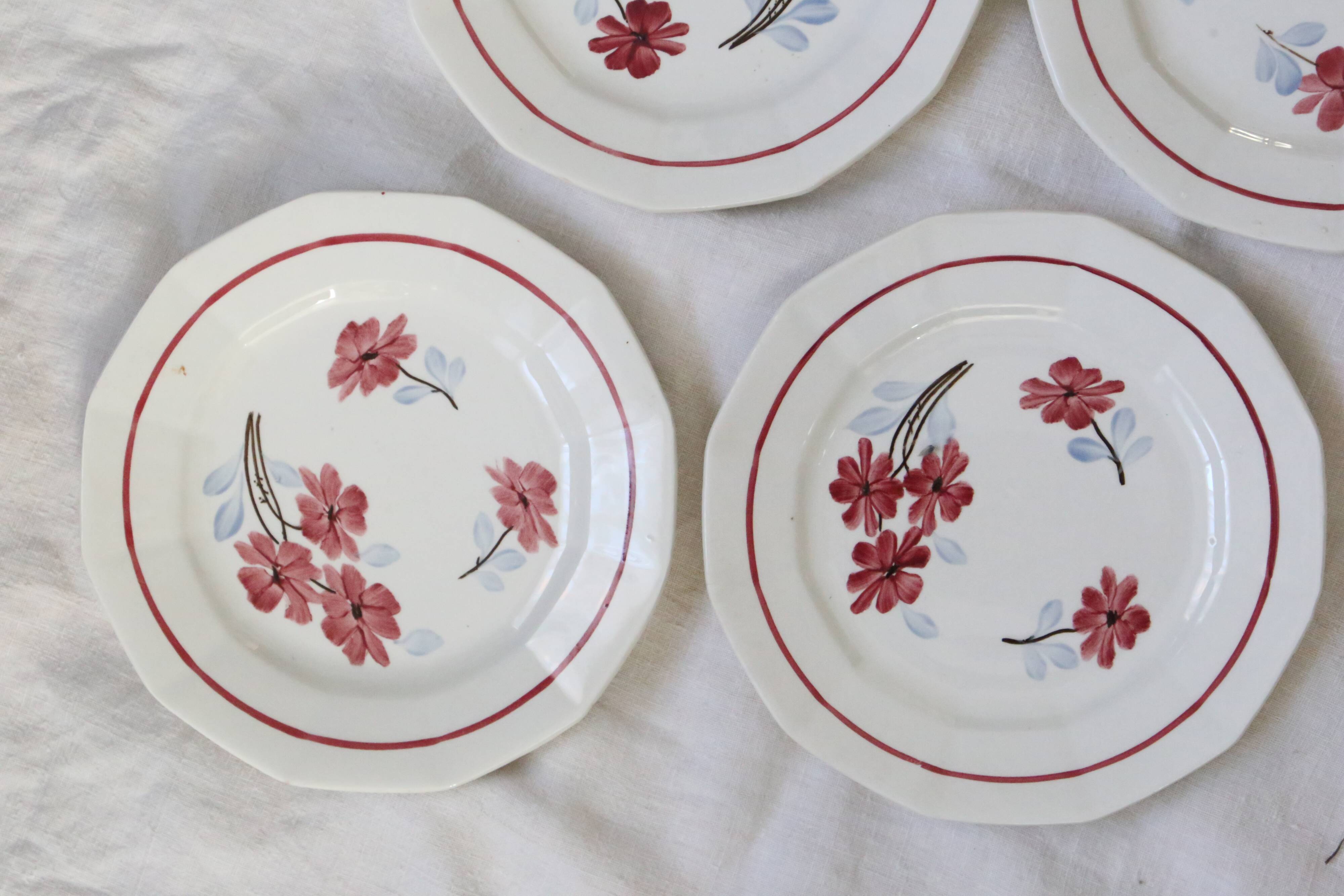 Dessert plates x 4, 1930, Céranord
