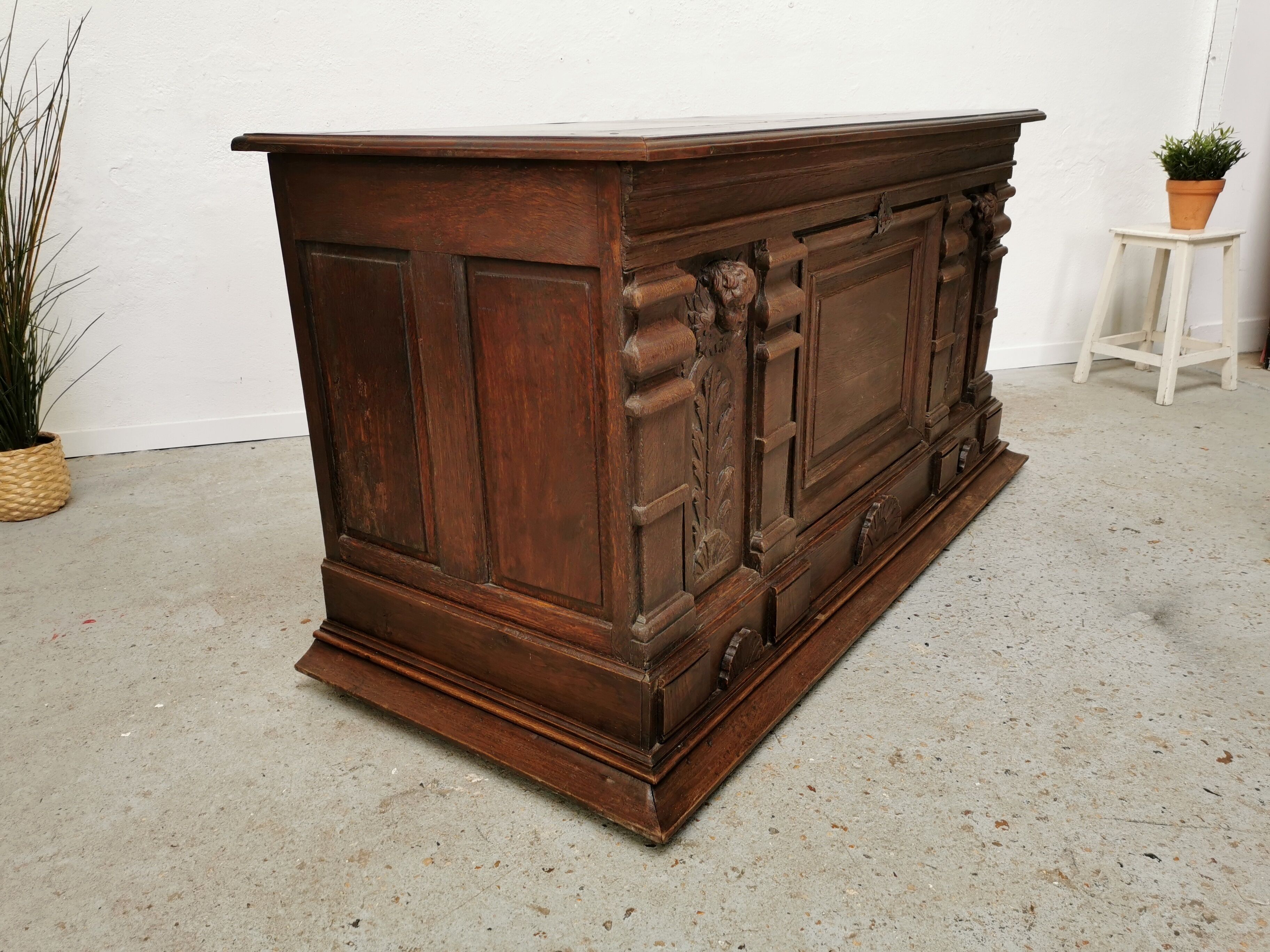 Oak office counter
