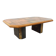 Vintage Brutalist Stone and Oak Coffee Table from the 70s 80s