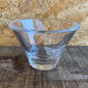 Old cut crystal d'arques pocket bowl with engraved butterfly decoration vintage