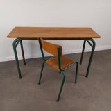 Bureau années 50 et sa chaise d'école