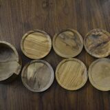 Ensemble dessous de verre en bois