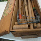 Wooden garden croquet set in its DF brand box