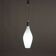 Vintage opaline glass and teak suspension, Italy, 1960s.