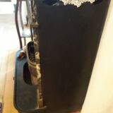 Old black marble fireplace