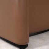 Cassina Maralunga 2 seater in mocca colored leather