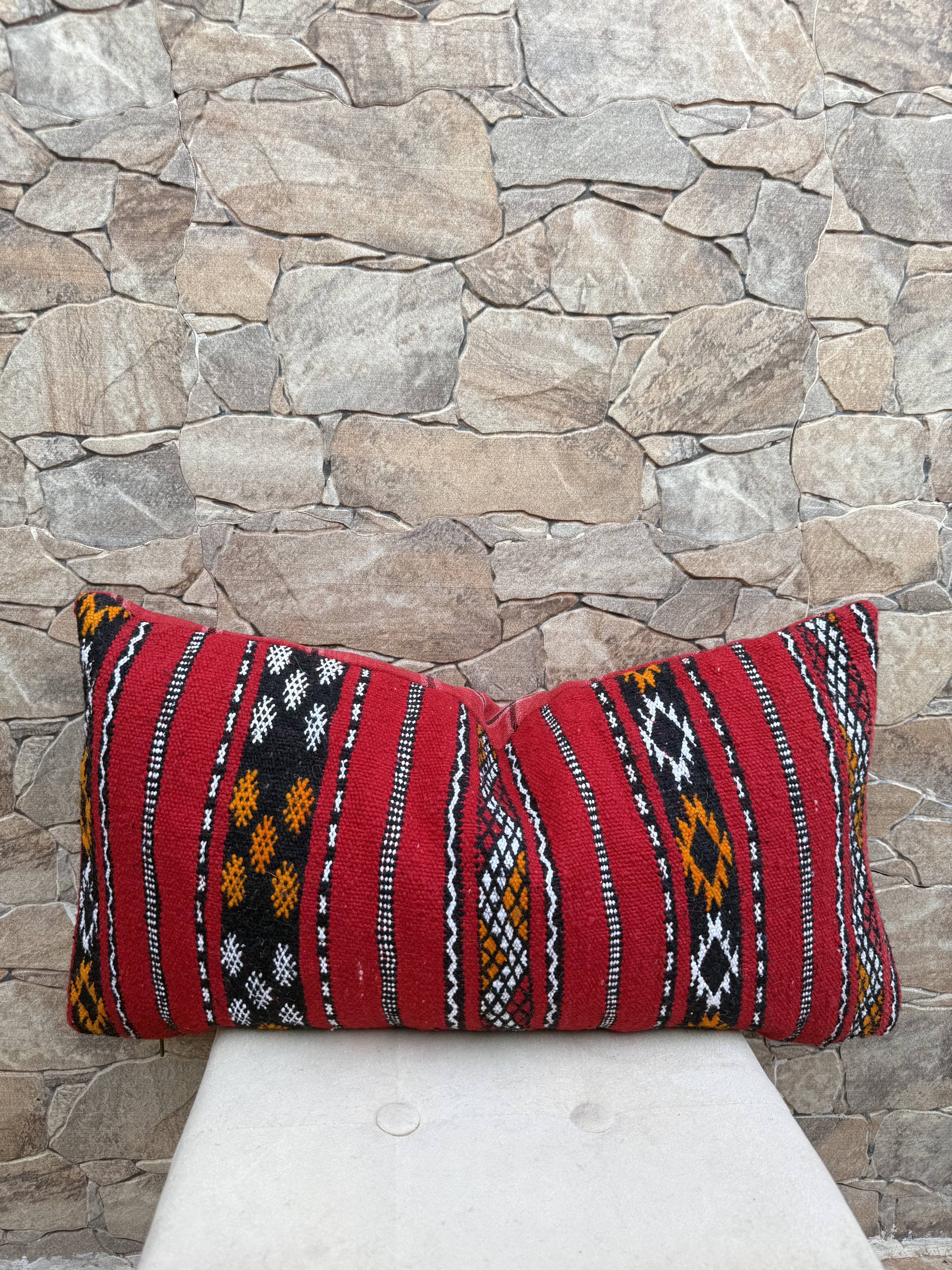 Moroccan pillowcase, Berber cushion cover, woven pillowcase