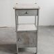 Secessionist furniture in marble and nickel-plated brass
