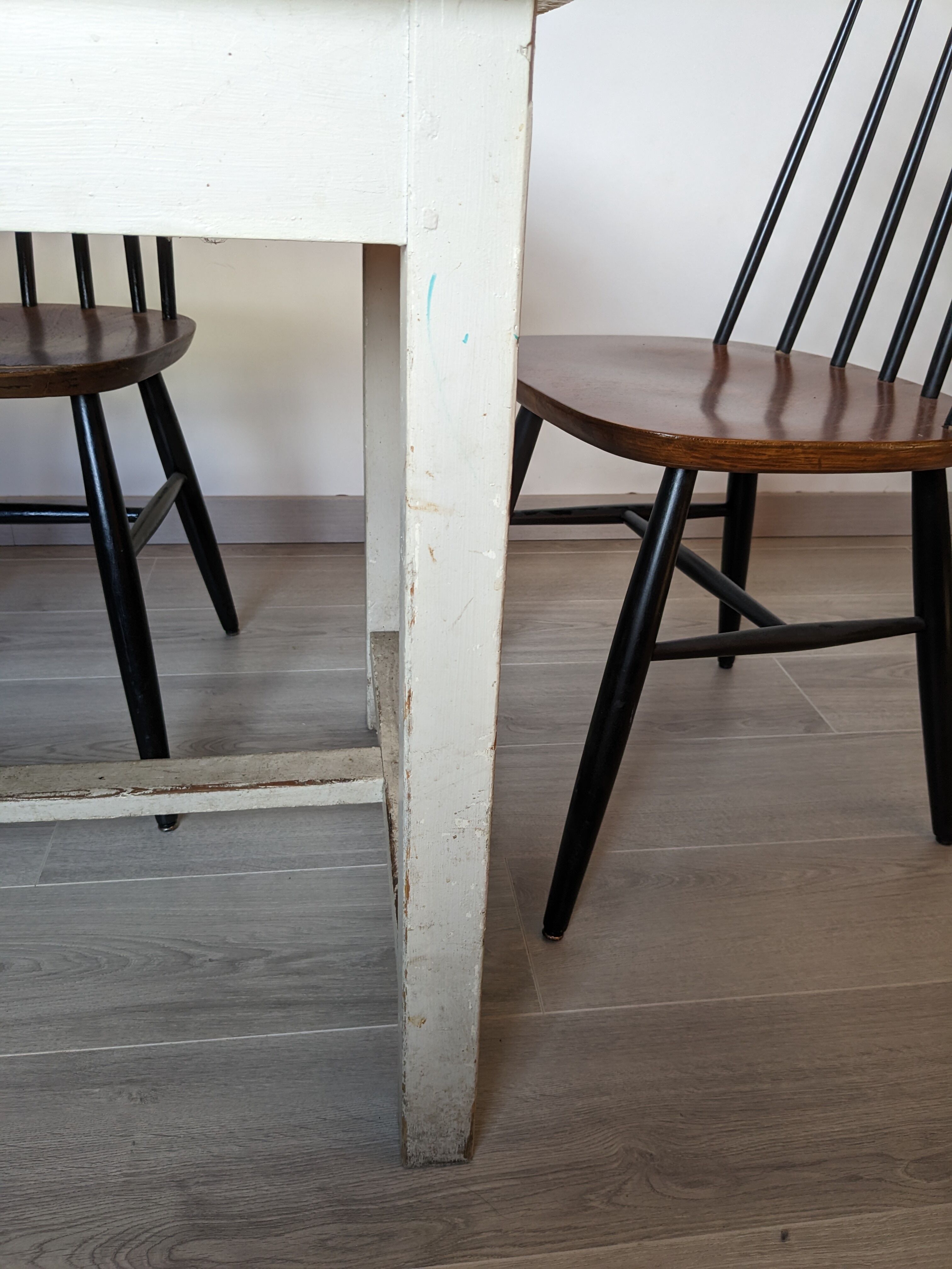 Farmhouse table in beech early twentieth century
