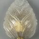 60s 70s Wall Sconce Wall Lamp Glass Brass Leaf Space Age Design