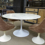 Table ronde "tulipe 137" en marbre d'Eero Saarinen,  knoll 1960