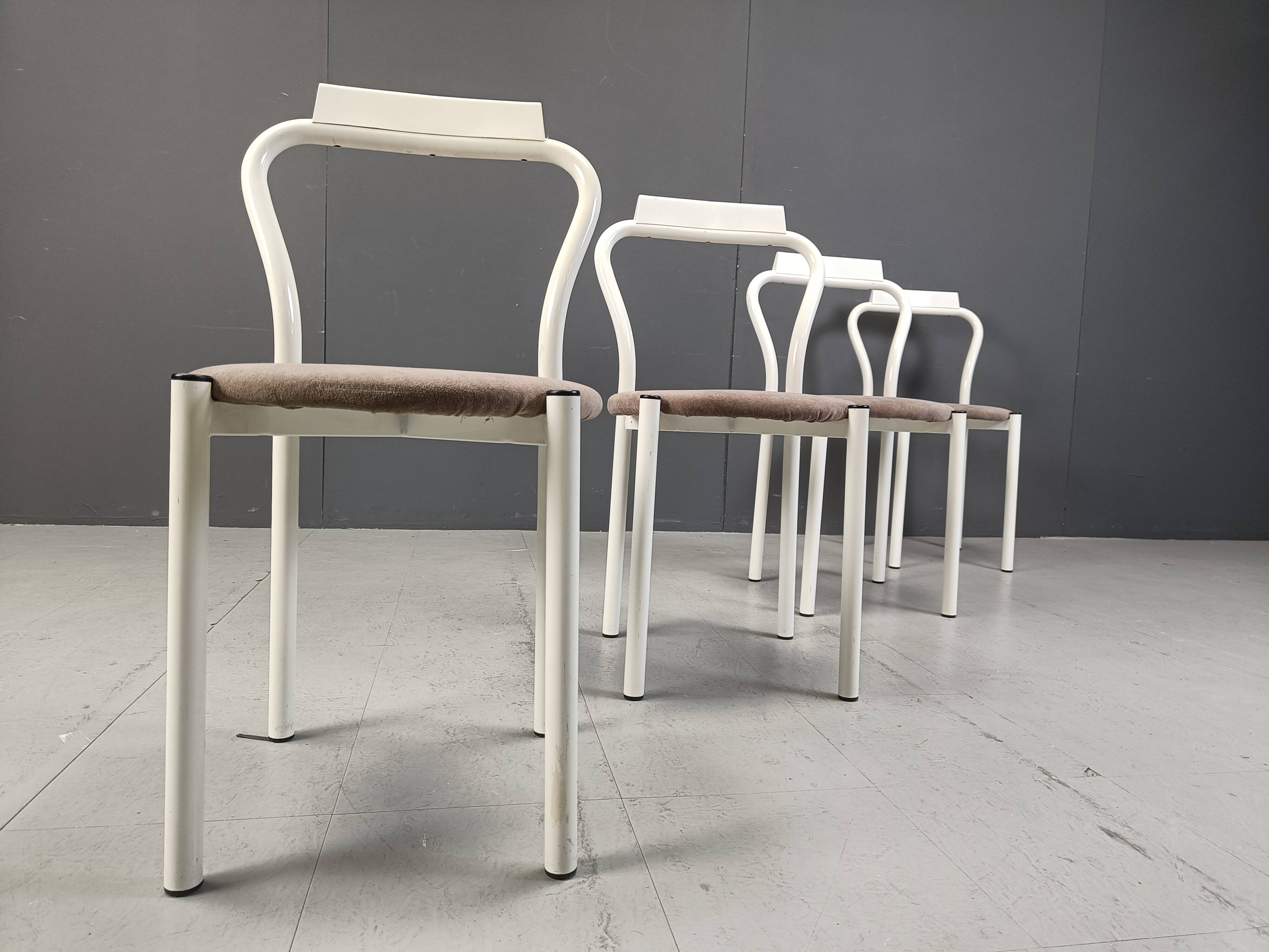 Set of 4 calligaris dining chairs, 1980s