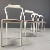 Set of 4 calligaris dining chairs, 1980s