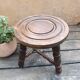Tabouret tripode bois massif | art populaire