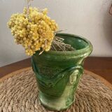 Small Anduze vase in glazed terracotta.