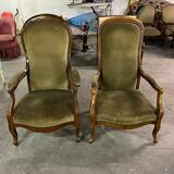 Pair of Voltaire armchairs