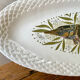 Large fish platter with its sauce boat, annecy model, vintage gien.