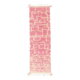 Large Pink Berber Rug – Hallway Size 85x300 cm, 100% Wool
