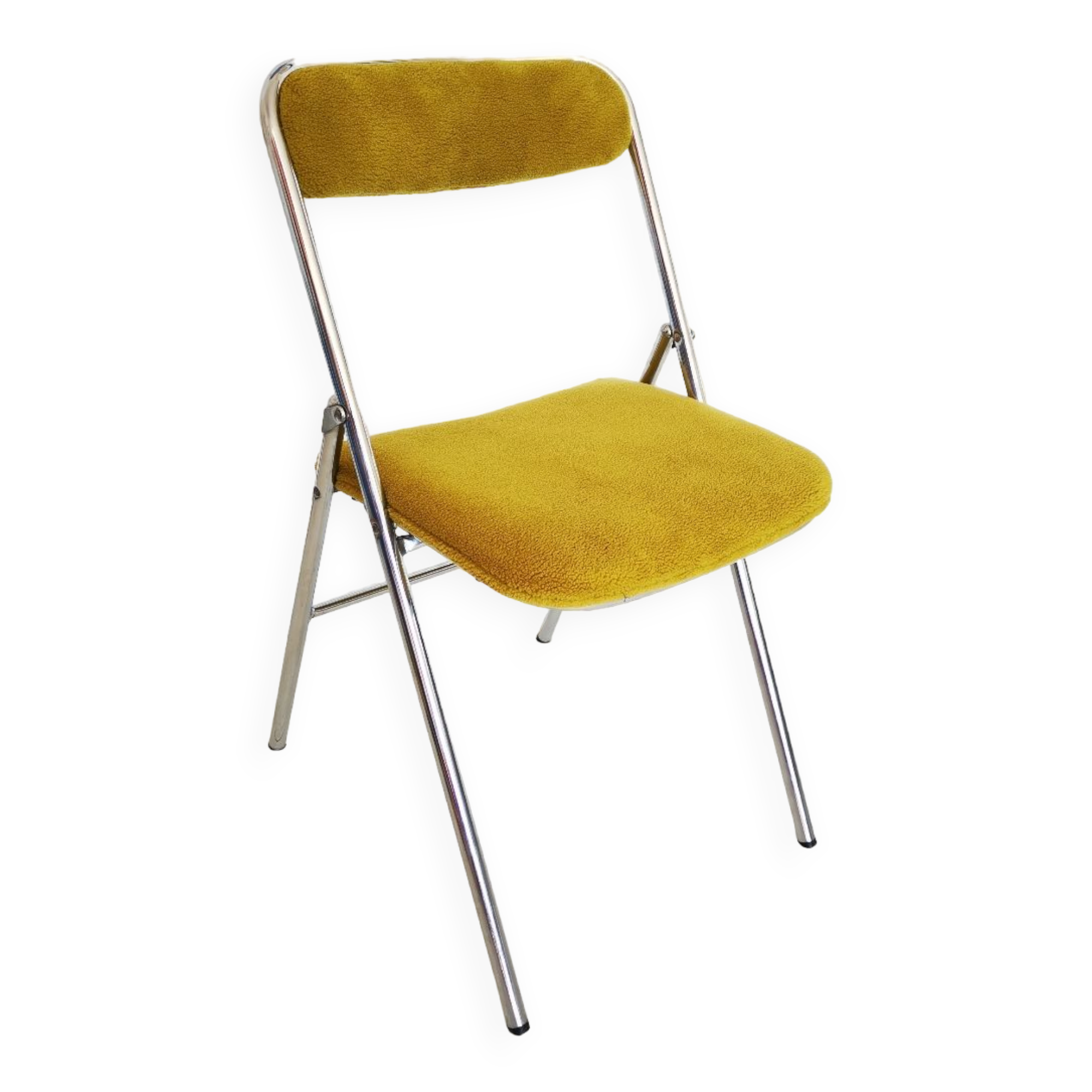 70s chrome folding chair