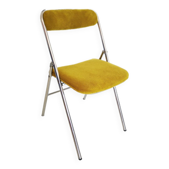 70s chrome folding chair