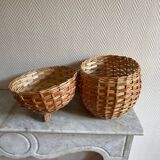 Small wicker basket sculpture