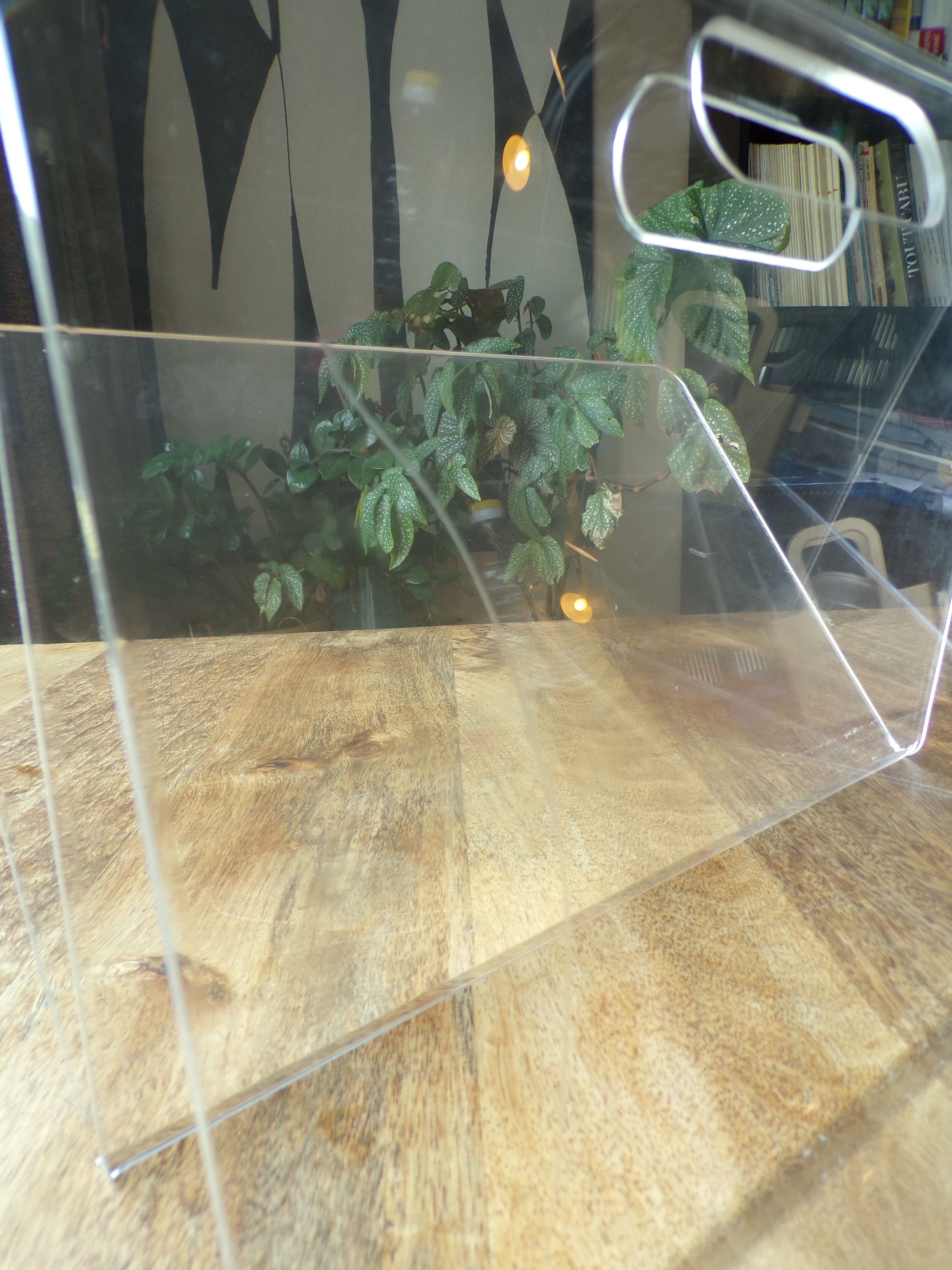 Vintage plexiglass magazine holder