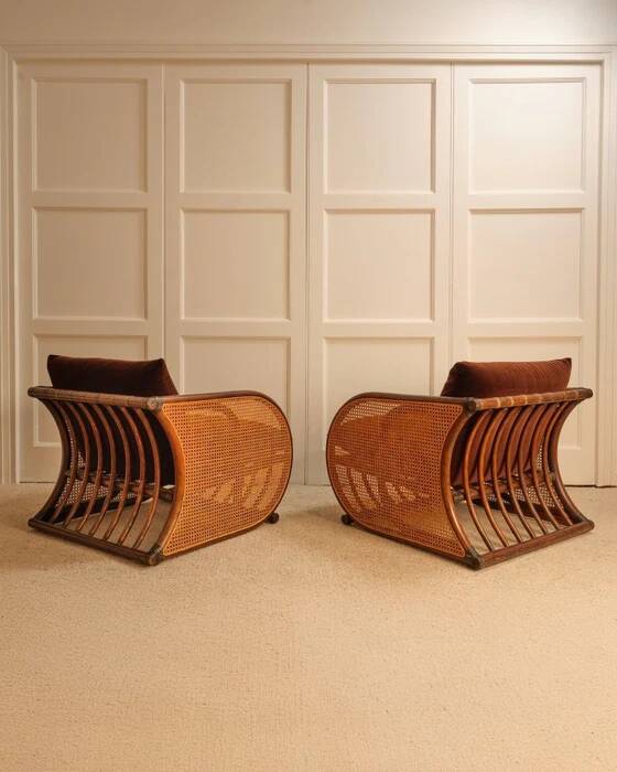 Fauteuils italiens en bambou - 1970