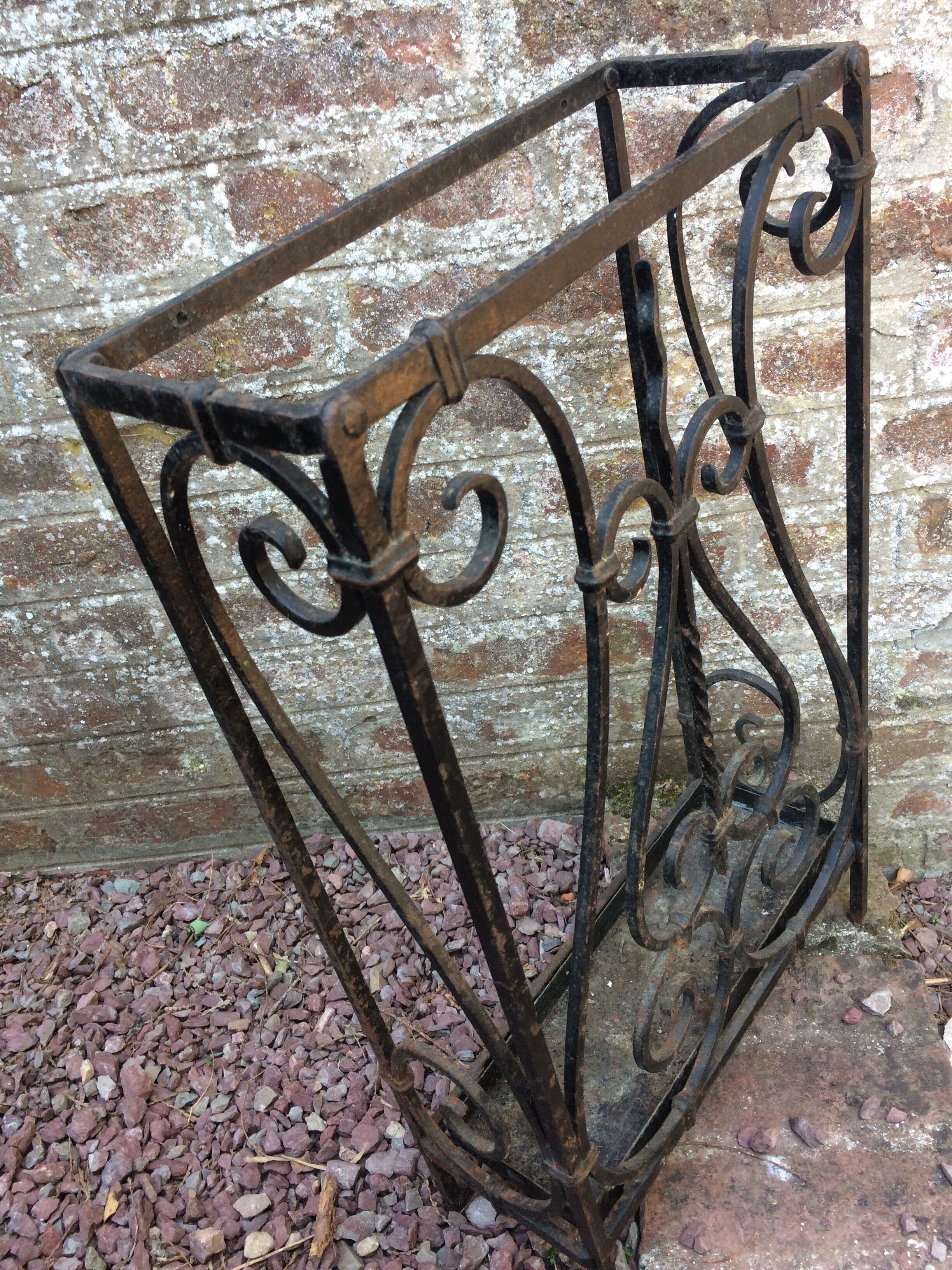 Art-deco forged iron umbrella holder
