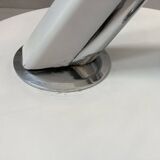 Vintage glass and chrome coffee table