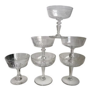 lot de 6 coupes à champagne