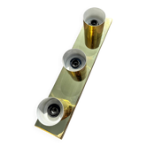 Minimalist 60s brass wall light with 3 sockets by Beisl Leuchte, Germany