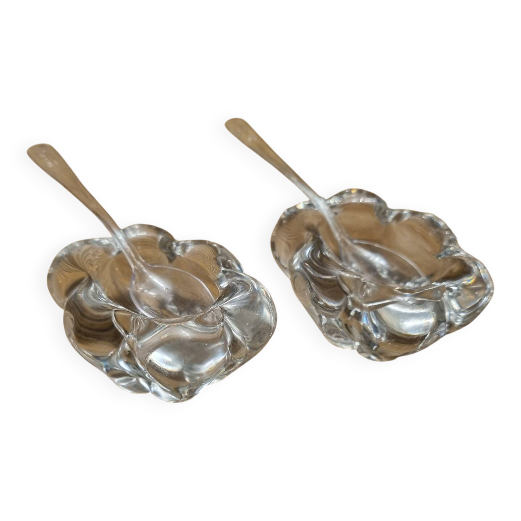 Crystal salt cellars Daum France