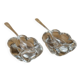 Crystal salt cellars Daum France