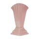 Vintage shell vase in pink ceramic from the 50s