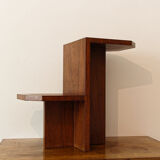 Brutalist sofa end, mahogany veneer