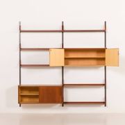 Mid century teak wall unit by Dieter Reinhold for WK Möbel, Germany, 1960s