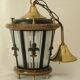 Suspension lanterne de vestibule  fleurs de Lys vintage