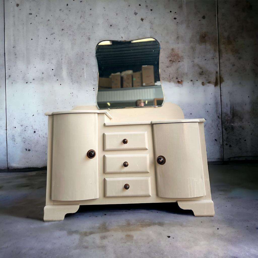 Vintage art deco furniture / make-up table / vanity cabinet
