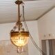 Chandelier-suspension grapevines, old gas spout
