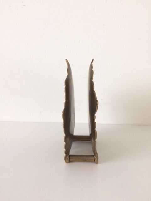 Mail holder, solid brass leaf 1970