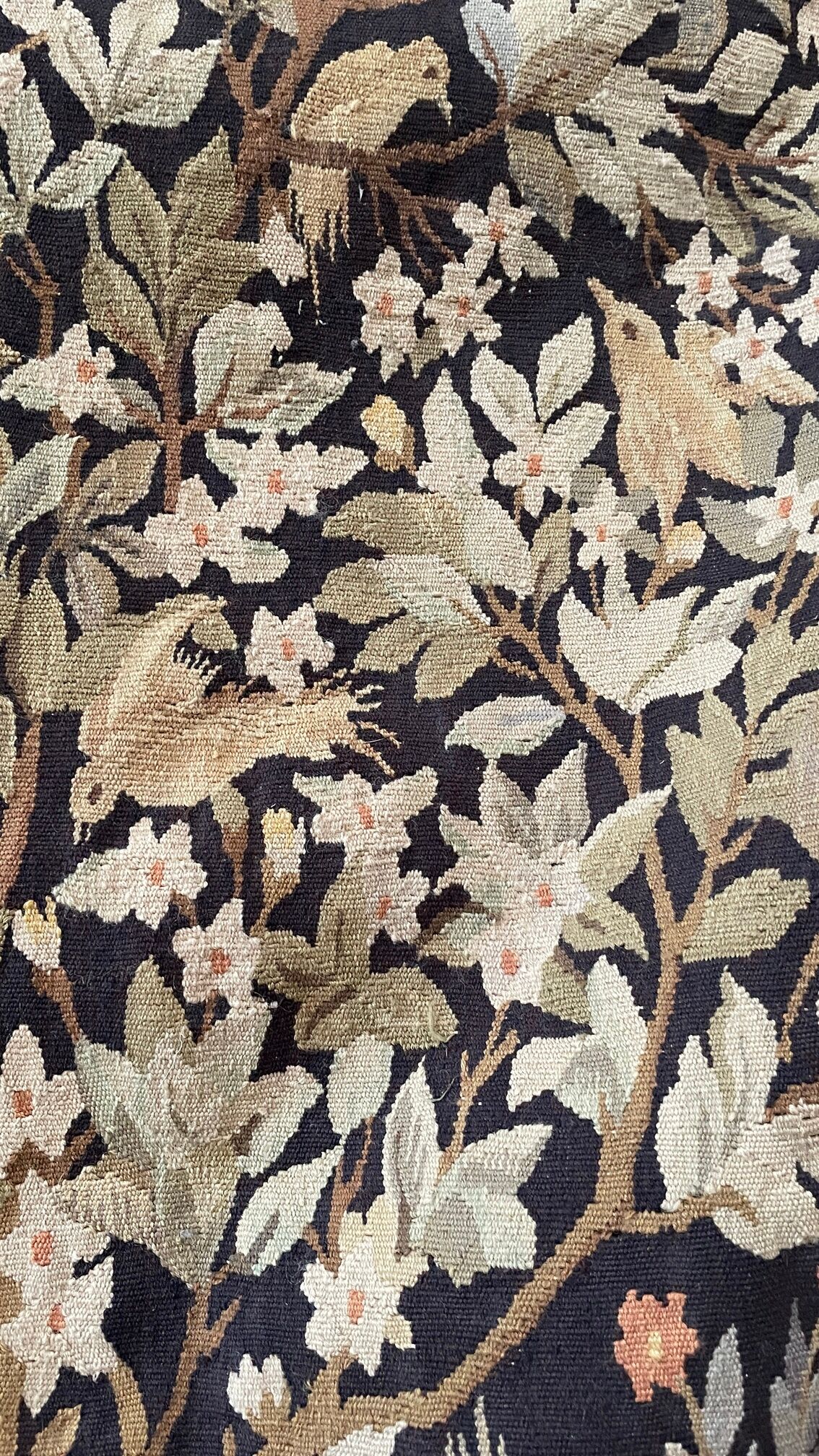 Pair of tapestries style greenery of Aubusson, twentieth century