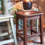 Workshop stool in old solid wood