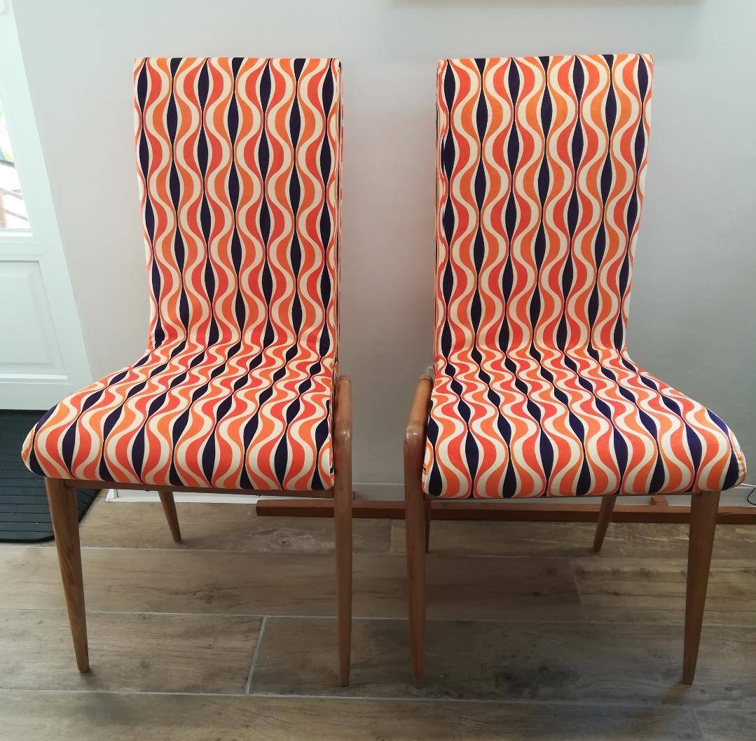 Pair of chairs with Scandinavian design