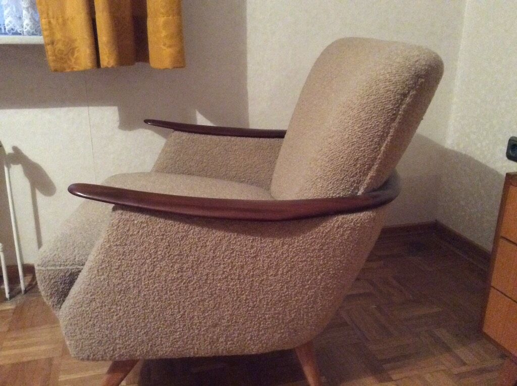 Set arc + 2 chairs 50s 60s Danish sofa good condition