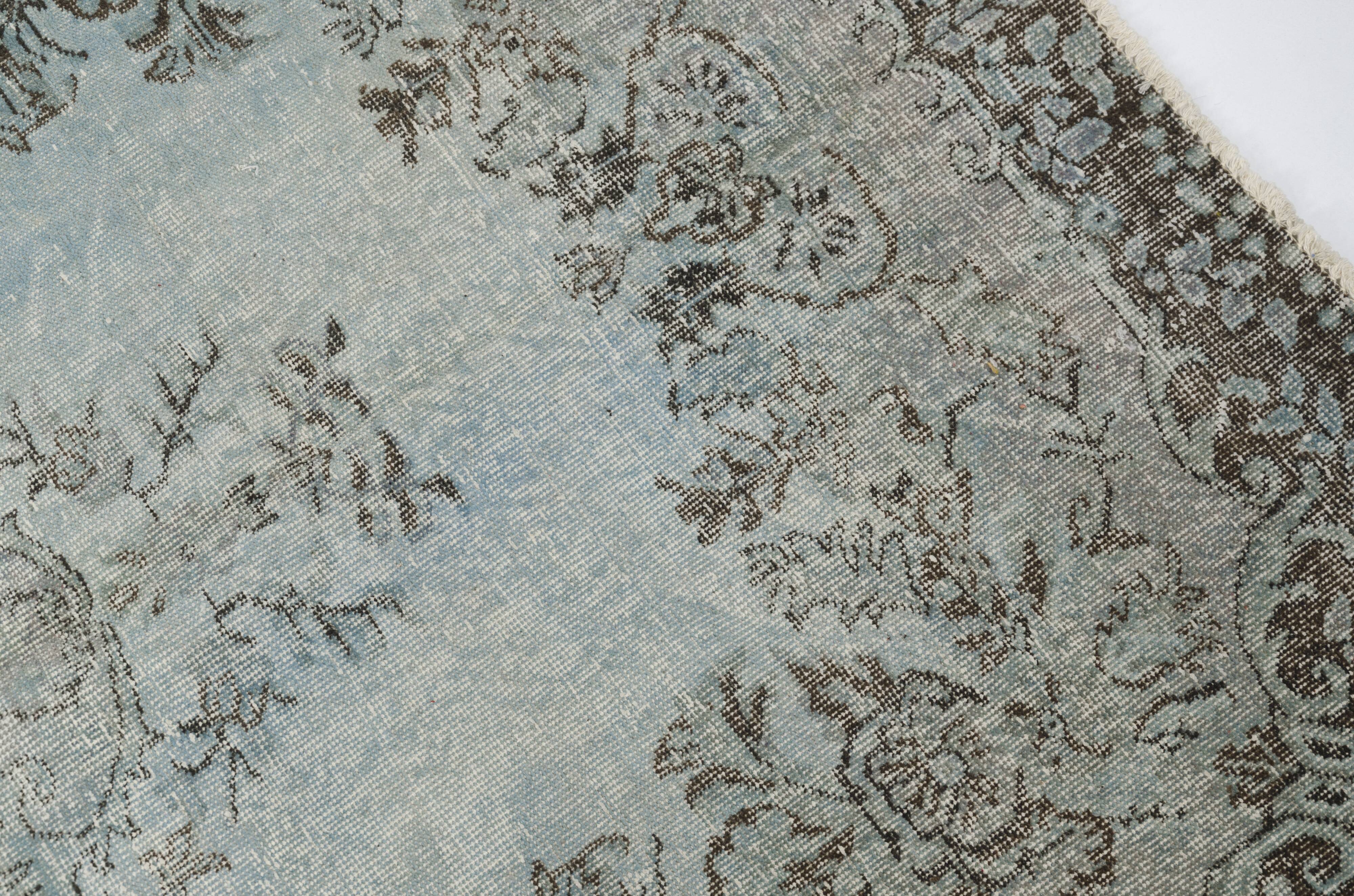 Vintage Turish Aqua Blue Rug sku-v952