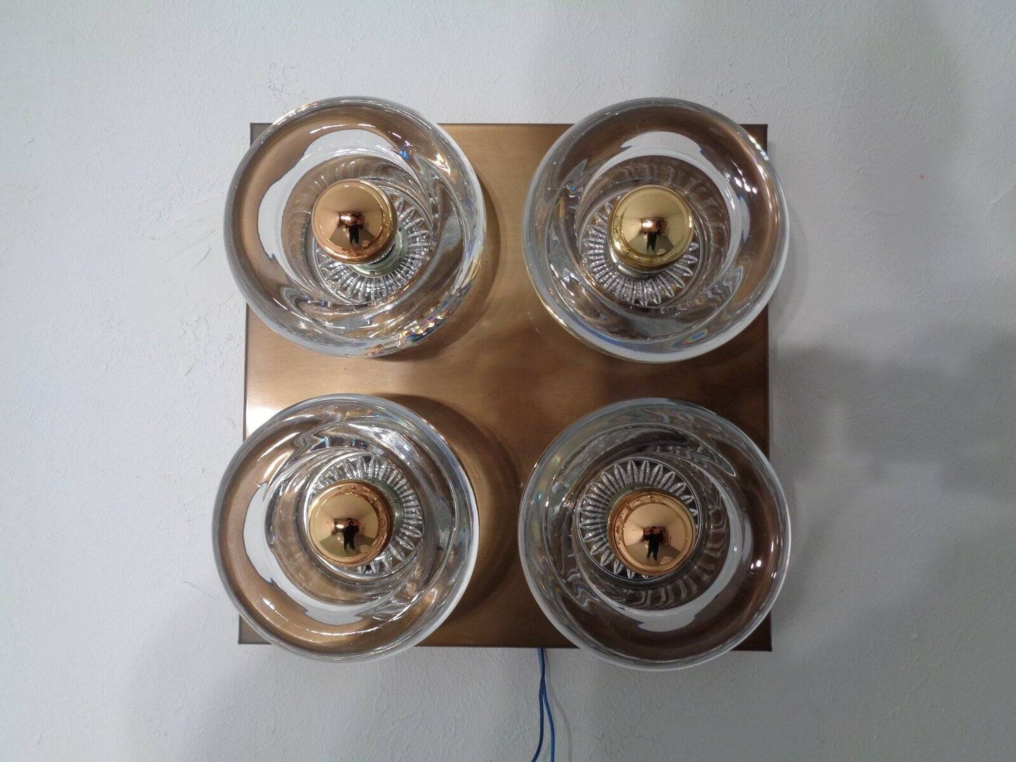 Copper and Glass Sconce from Cosack, Germany, 1960s