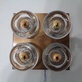 Copper and glass sconce from Cosack, Germany, 1960s.