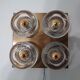Copper and glass sconce from Cosack, Germany, 1960s.