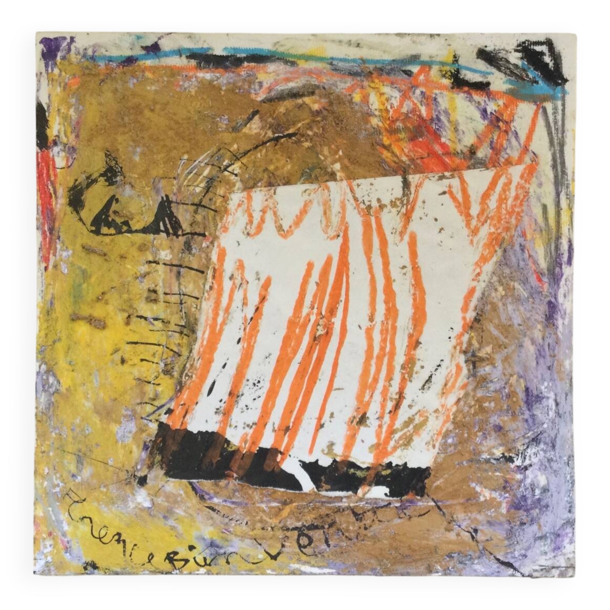 Welcome, 1989. Acrylic and collage by Florence ROQUEPLO (1955)